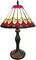 Border Pattern Tiffany Lamp - Stained Glass Shade & Lamp Base - Perfect for a Living Room, Bedroom, Office, & More